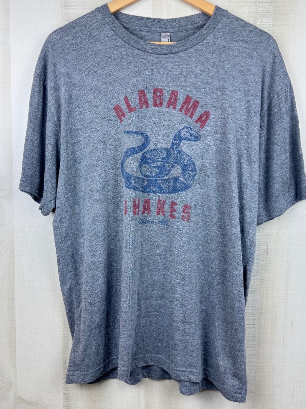 Next Level Apparel Alabama Shakes Rattlesnake Concert Tee Heathered Gray XL